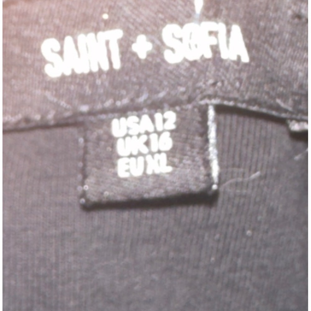 Saint + Sofia Black‎ Organic Cotton Maxi Dress Women's Size 12 UK 16 EU XL - Picture 5 of 14